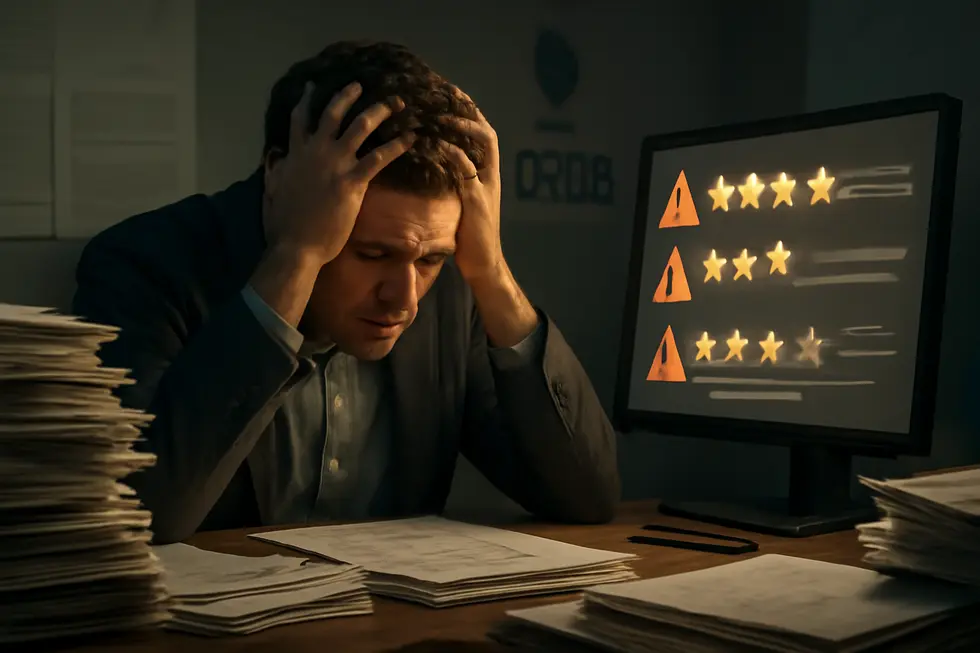 Business owner confronting customer complaints and legal concerns related to Apex Media Solutions, LLC.