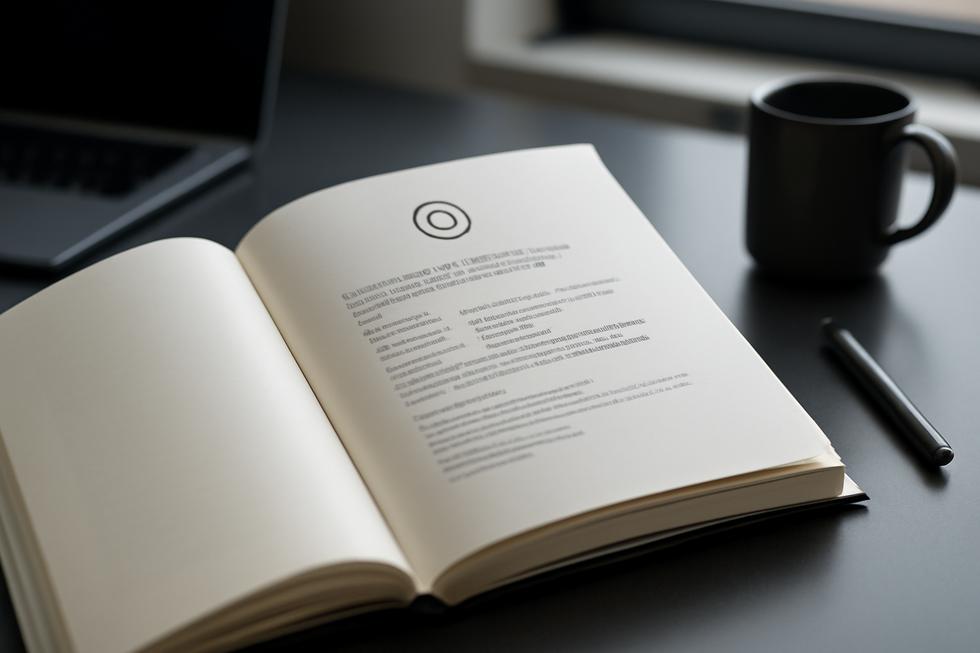 Open book showing a copyright page with copyright notice, ISBN, edition info, and publisher contact in a well-lit professional setting.