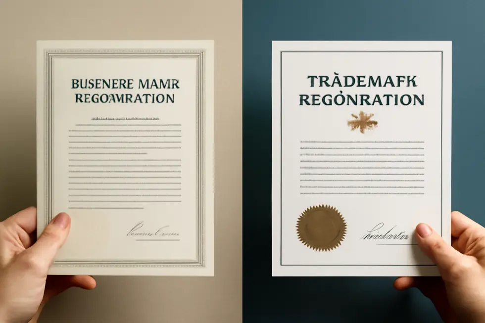 A business owner understanding the critical legal benefits of trademark protection for their brand.