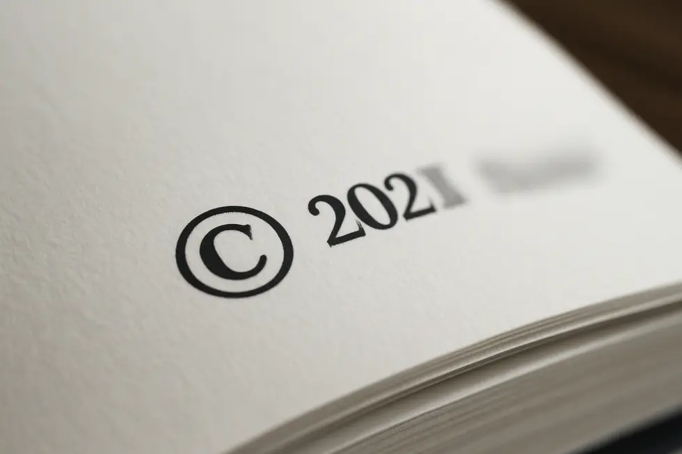 The essential elements of a book copyright notice displayed on a copyright page.