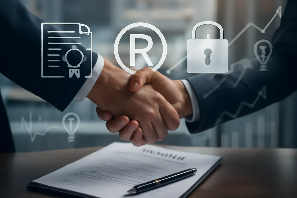 Visual representation of intellect and creativity depicted as intangible property, emphasizing the non-physical nature of intellectual property.