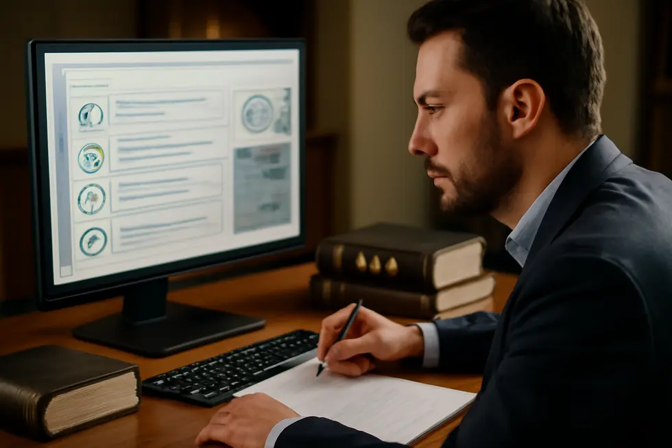 Business owner verifying legal compliance and performing uniqueness checks for a business name.