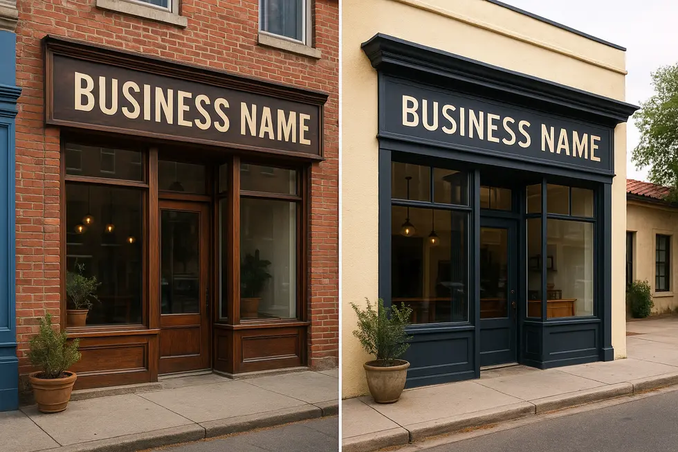A business owner consulting trademark registration documents with USPTO representation to understand trademark eligibility.