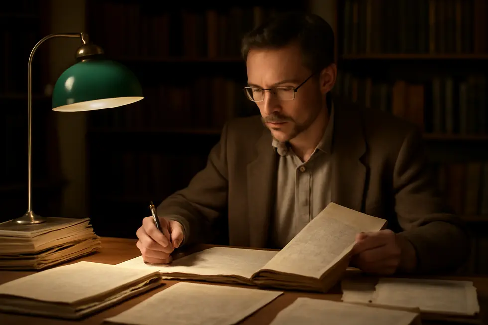 Historic books and library setting illustrating public domain works published before 1930.
