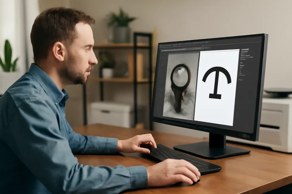 A livestock business owner designing a unique and distinctive livestock brand, highlighting the importance of originality and compliance.