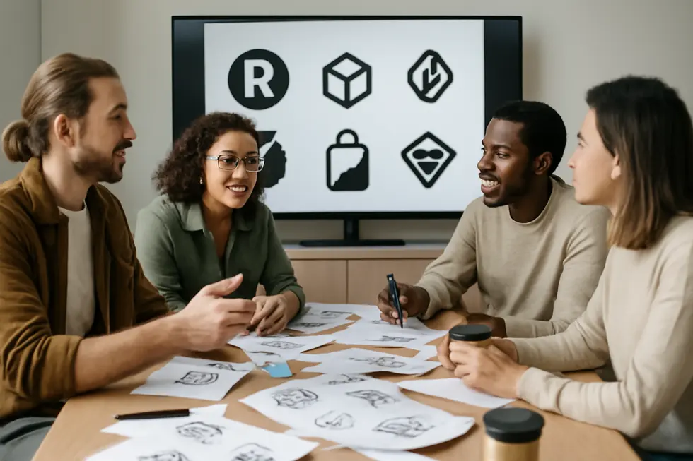 Creative professionals developing distinct trademarks to ensure strong legal protection.