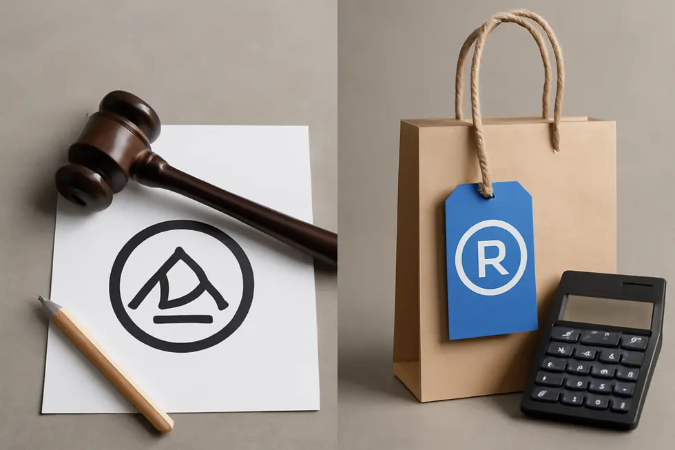 Business owner navigating the U.S. Copyright Office website to begin the logo copyright registration process.