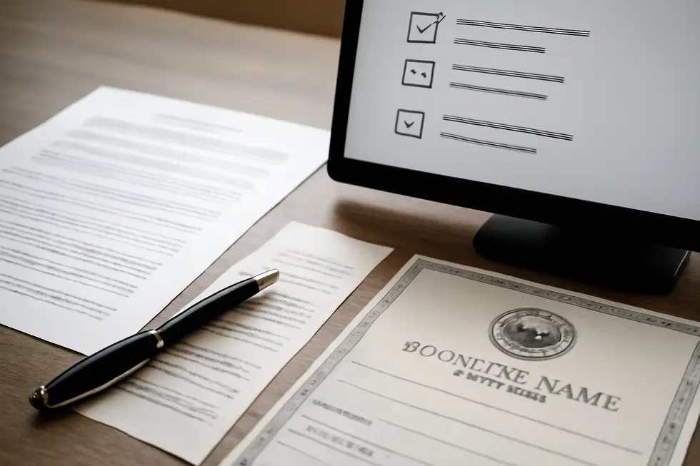 Entrepreneur registering a business name online through the Department of Trade and Industry’s official portal in the Philippines.
