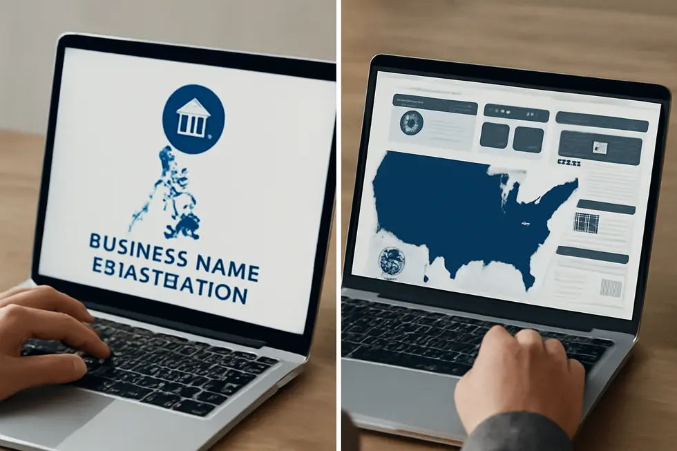 Entrepreneur registering a business name online through the Department of Trade and Industry’s official portal in the Philippines.