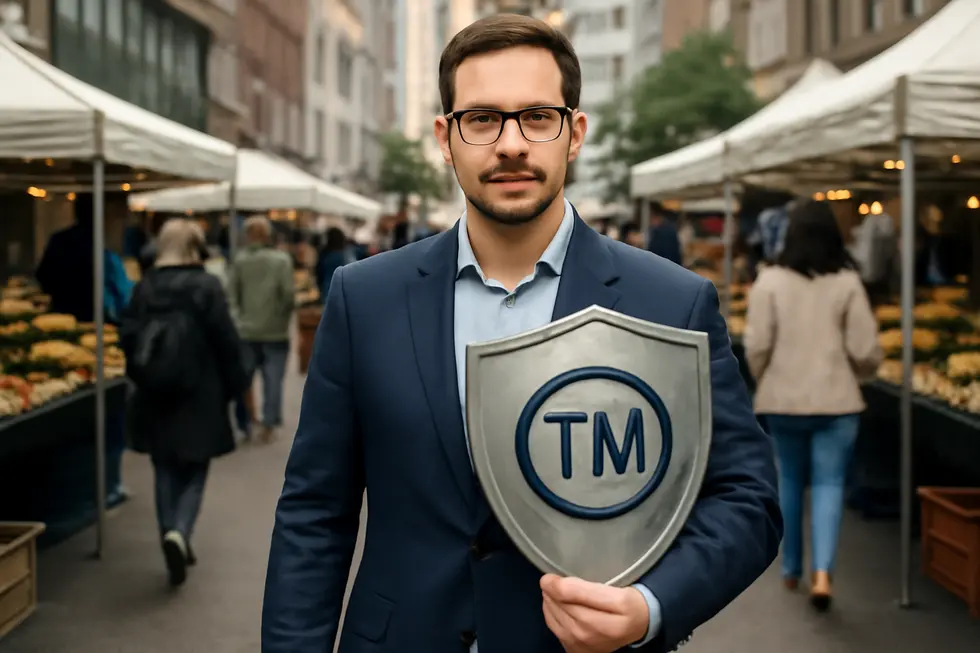 A business owner seeking legal advice about trademarking business name and logo to secure protection.