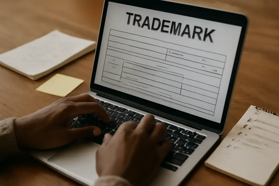 A business owner conducting a detailed trademark search to ensure name availability before application.