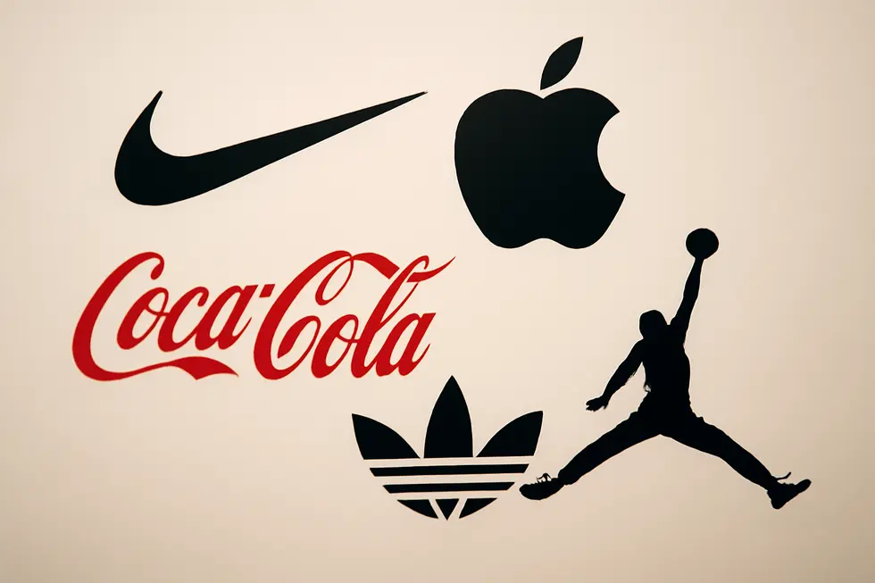 A collage showcasing iconic trademarks and logos renowned for their distinctive features and global recognition.