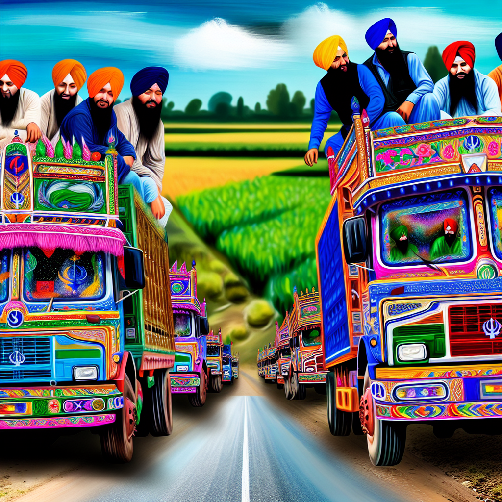 Image of Sikh truckers