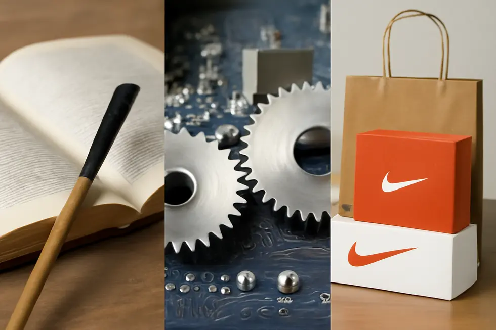 Visual representation of the foundational concepts of copyright, patent, and trademark in a business context.