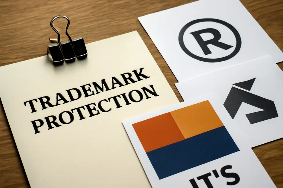 Different forms of trademarks including logos, names, and slogans representing commercial brands.