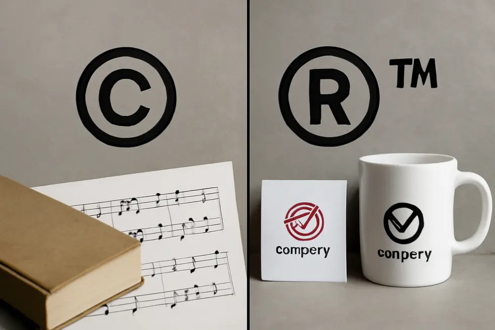 Business owner reviewing the trademark registration process with an expert to secure company name rights.