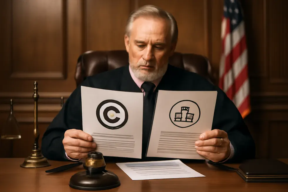 Business owner preparing a copyright statement highlighting its core components.