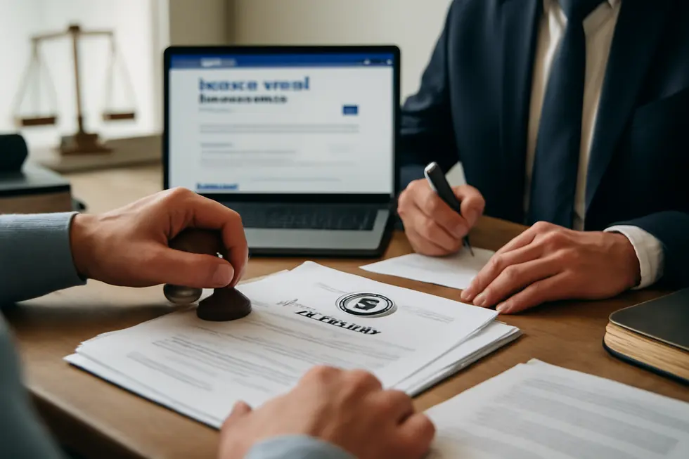 Various trademark elements including logos and slogans represent distinct business identities.