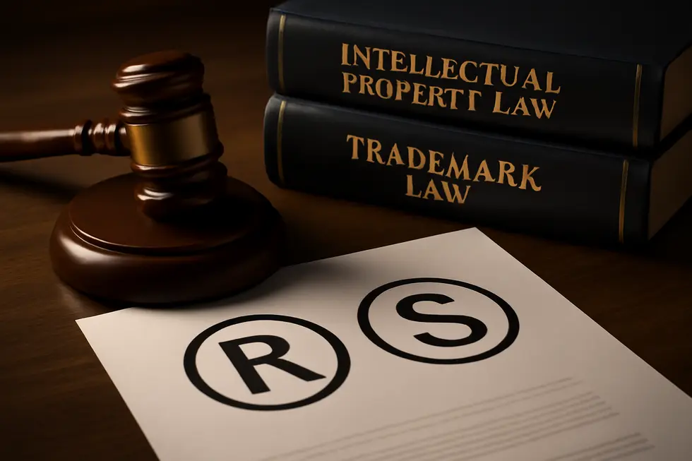 Visual representation of the legal framework differentiating trademarks and service marks.