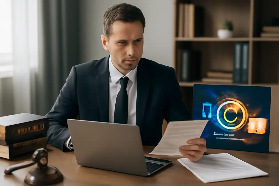 Legal documents and intellectual property resources visualizing copyright’s legal framework for business owners.