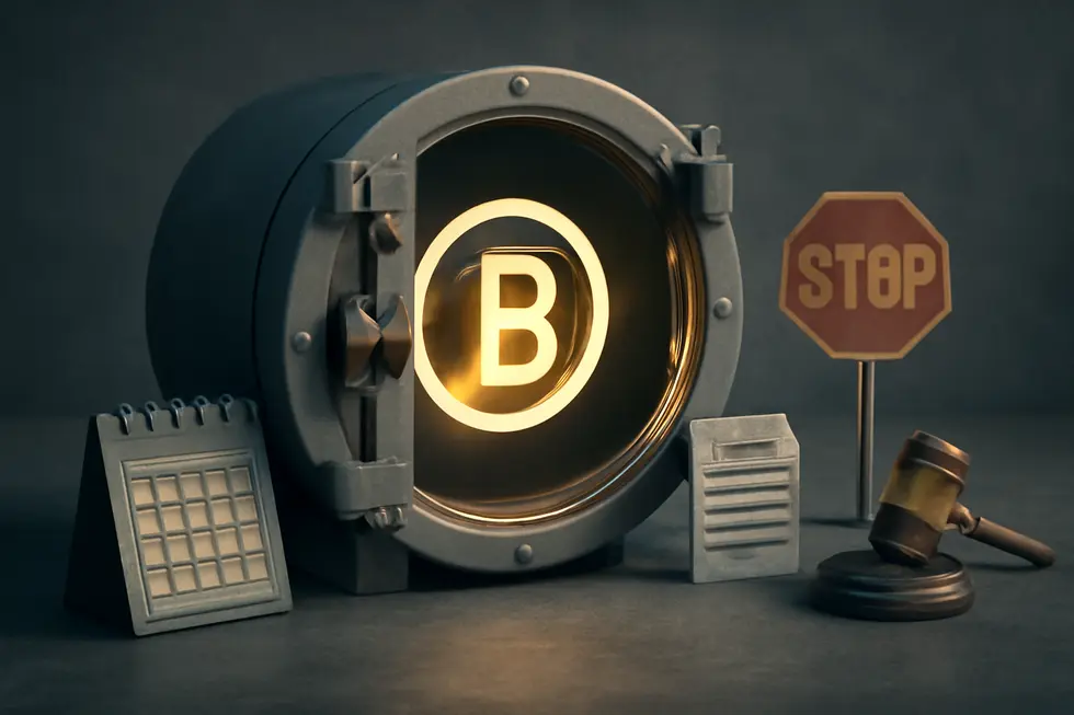 Contrast between patent protection for inventions and trademark protection for brand names.