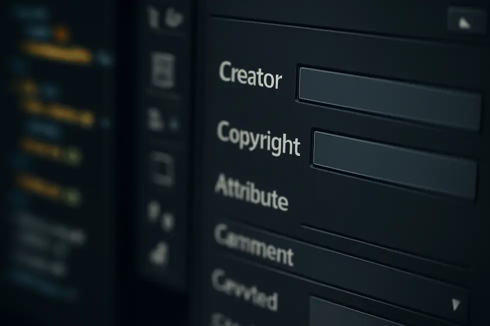 Business owner preparing a copyright statement highlighting its core components.