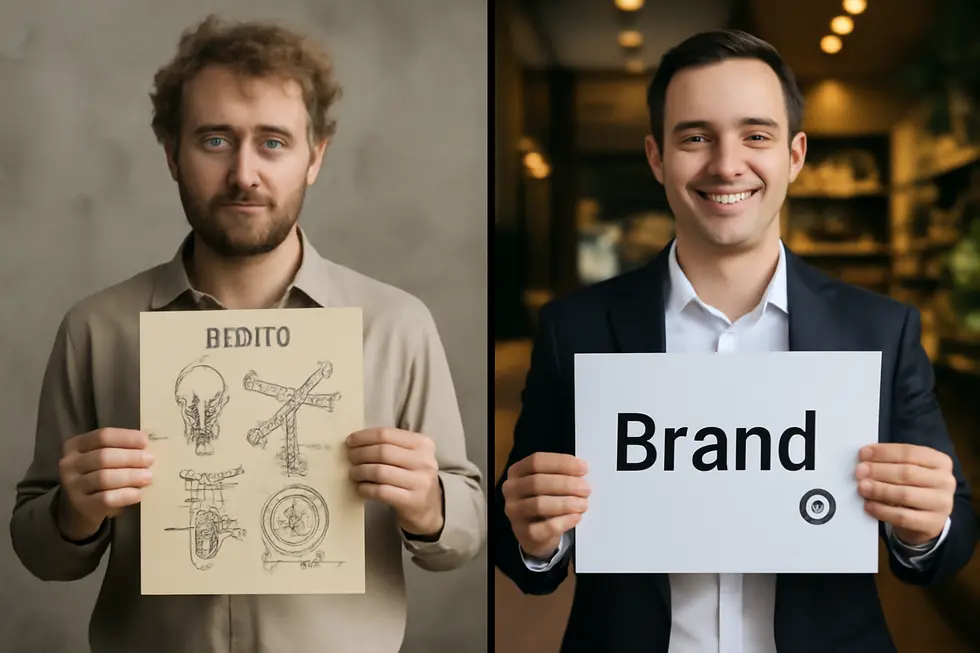 Contrast between patent protection for inventions and trademark protection for brand names.