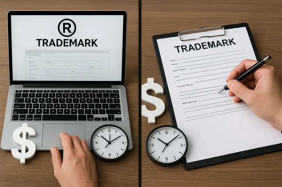 Visual comparison of federal and state trademark geographic coverage and legal authority.