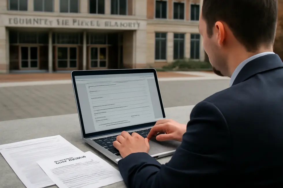 Business owner analyzing slogan ideas to ensure distinctiveness and commercial use for trademark eligibility.