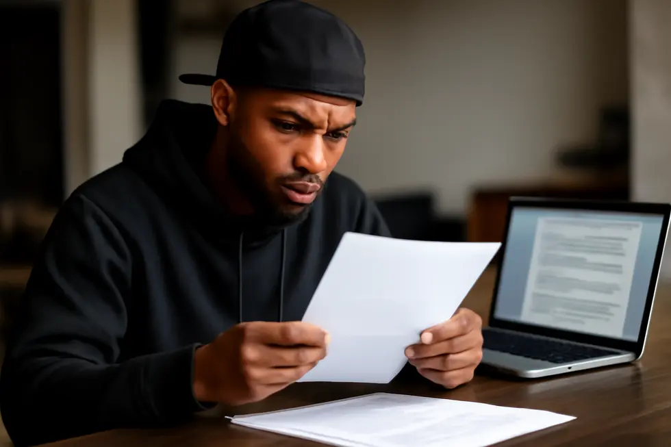 A professional conducting a comprehensive USPTO search to ensure rap name clearance.