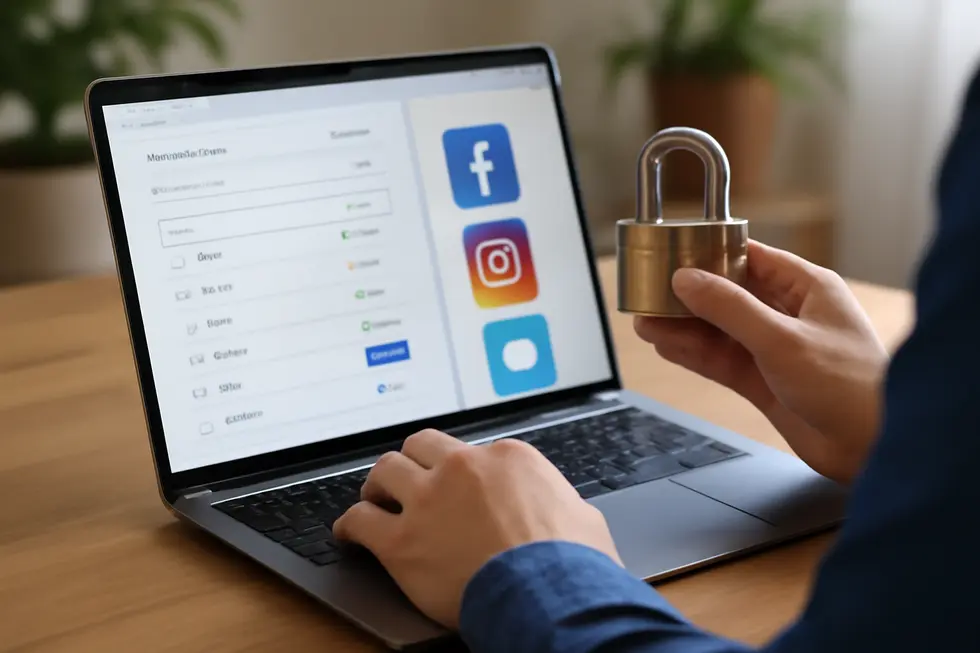 Business owner conducting a trademark availability search and preparing for registration to protect their brand identity.