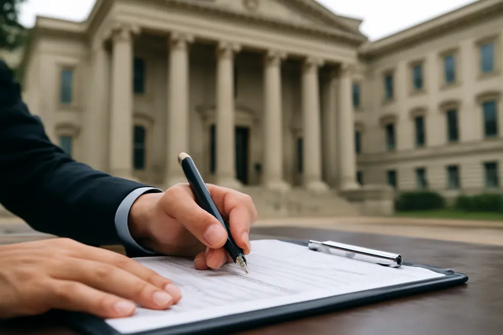 A business owner verifying the availability and uniqueness of a business name using state and USPTO databases.
