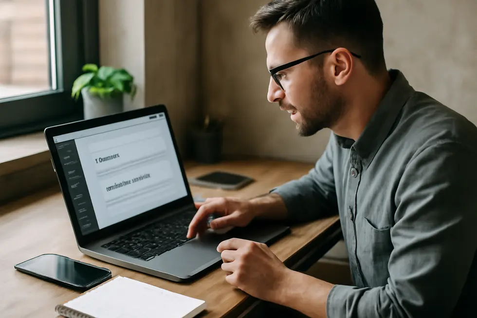 A typical website footer featuring the copyright line elements crucial for content ownership.
