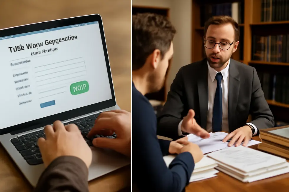 Business owner submitting a Colorado trade name registration form online, illustrating the simplicity and affordability of the process.