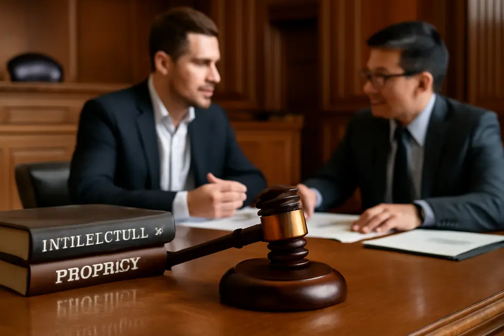 Visualizing why patenting a saying is impossible and how trademarks offer the true protection alternative.
