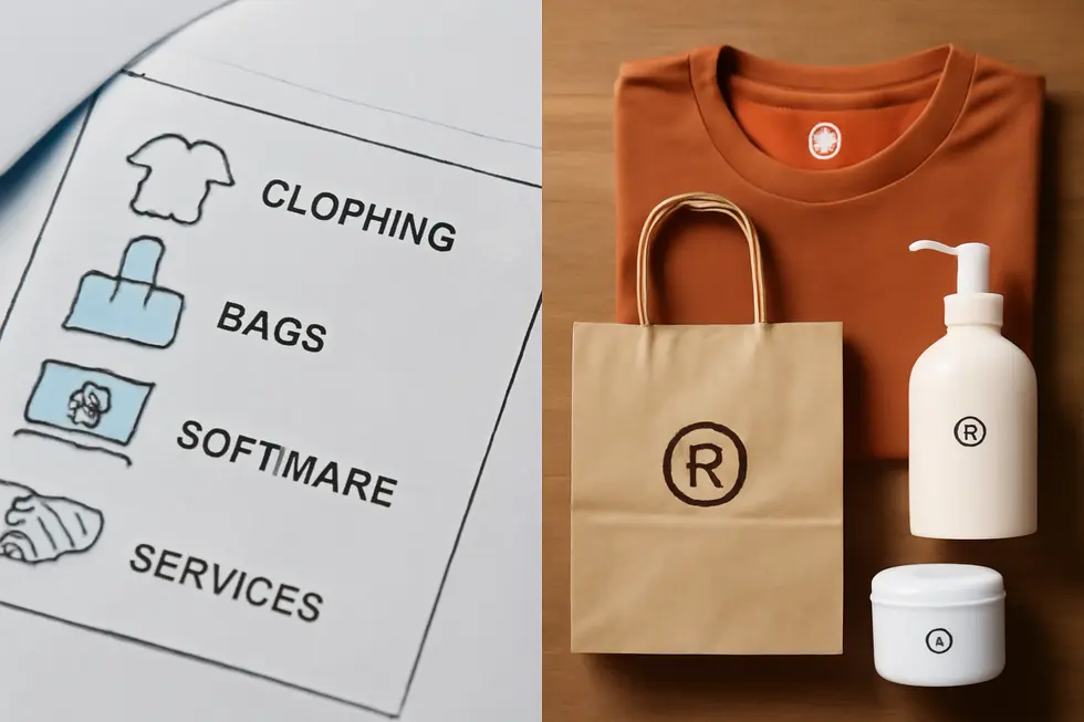 Proper placement of the ® symbol on product packaging highlights correct registered trademark use.