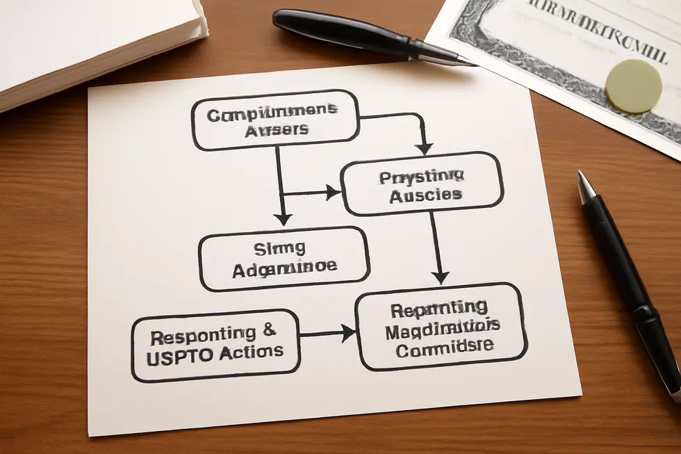 Visual explanation that business names are not patentable but can be protected through trademarks.