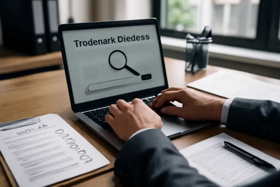 Illustration highlighting the difference between patents and trademarks for name protection.