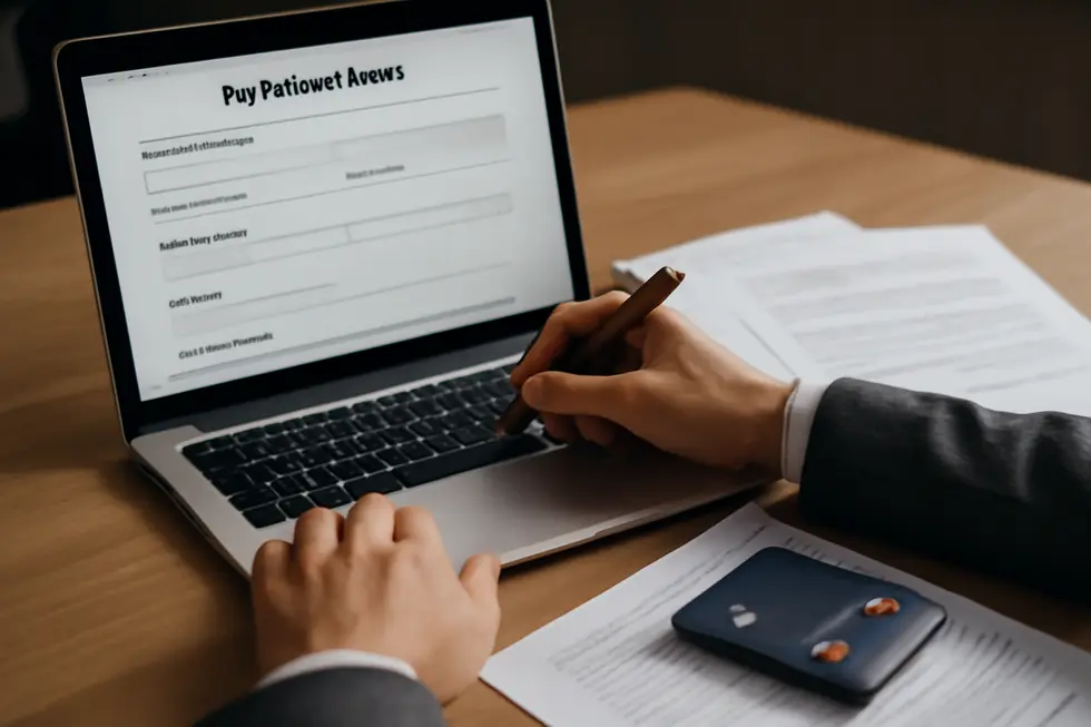 Business owner conducting a thorough trademark search online to ensure their business name is available for registration.