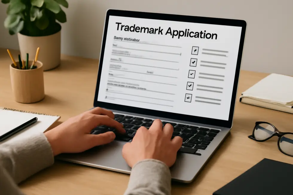 Visual comparison of trademark and copyright protections for company names and logos.