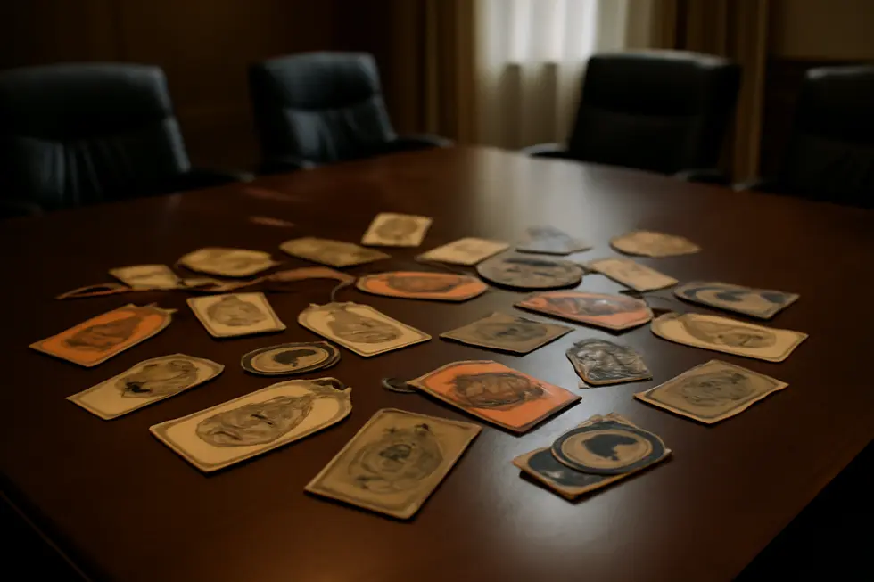 Private negotiation setting representing the rarity of acquiring established old brand names.