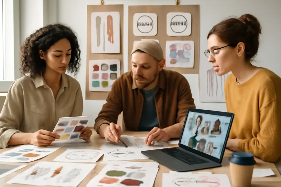 A business owner conducting a thorough trademark search and preparing application materials to register a clothing brand.