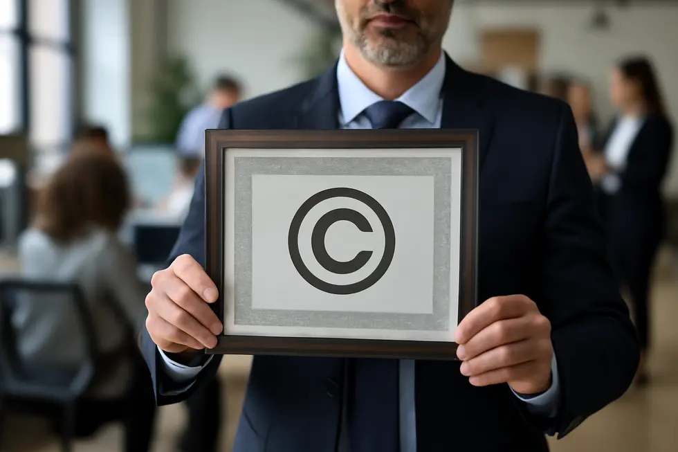 An entrepreneur learning the fundamentals of IPR and copyright to protect business assets.