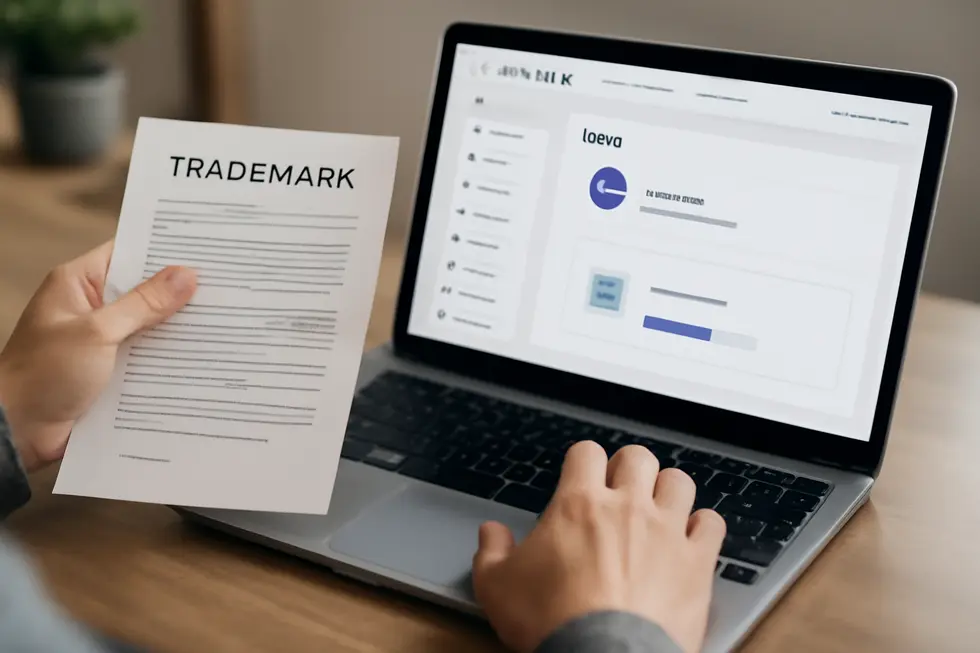 A business owner conducting a comprehensive trademark search to verify brand uniqueness.