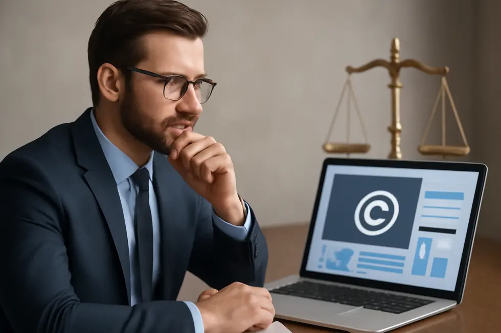 An entrepreneur learning the fundamentals of IPR and copyright to protect business assets.