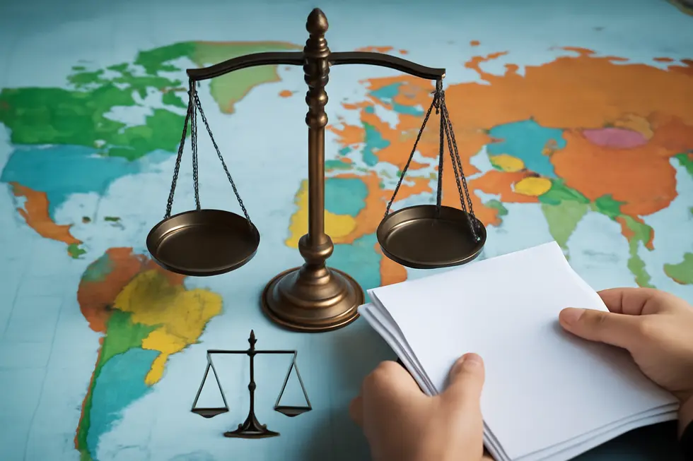 Business owner reviews patent documents highlighting legal requirements like novelty and utility.