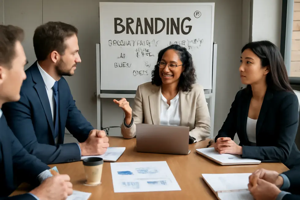 Visual representation of various service marks illustrating their distinctive features.