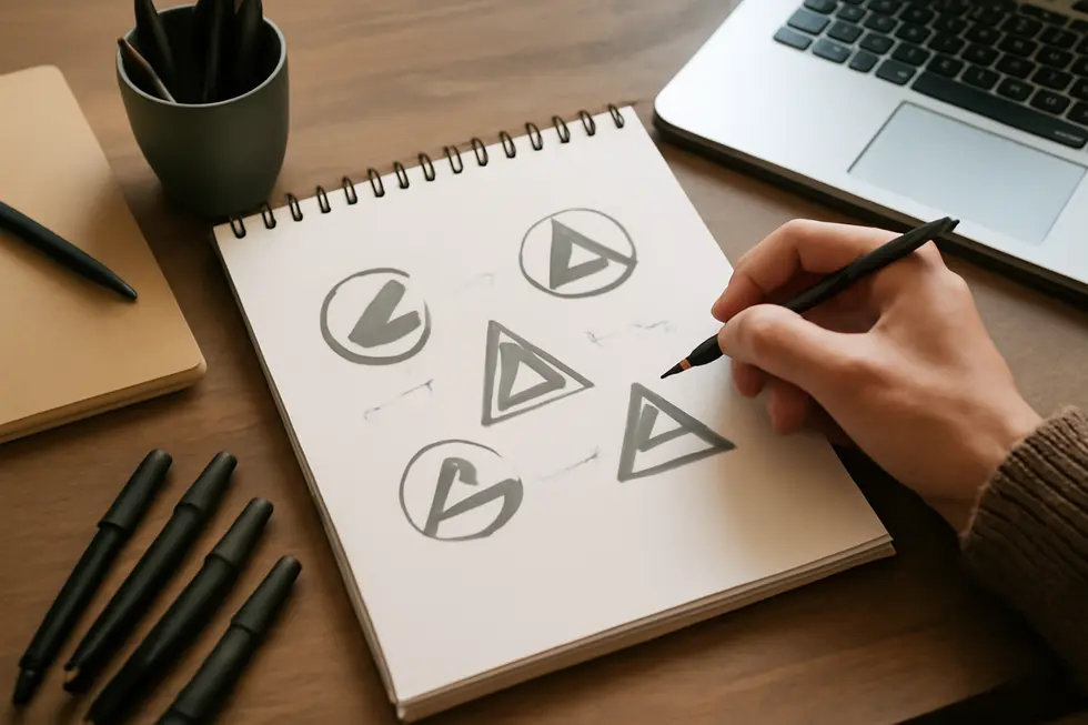 An infographic illustrating the key differences between copyright and trademark protections as they relate to logo designs.