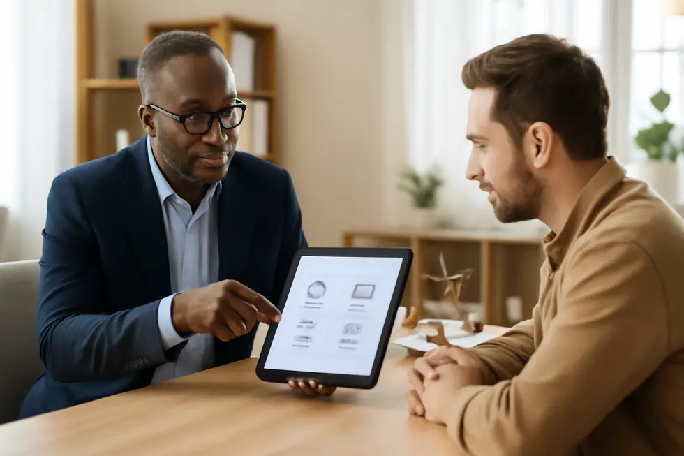 Small business owners engaging with LegalZoom’s intuitive trademark registration platform.
