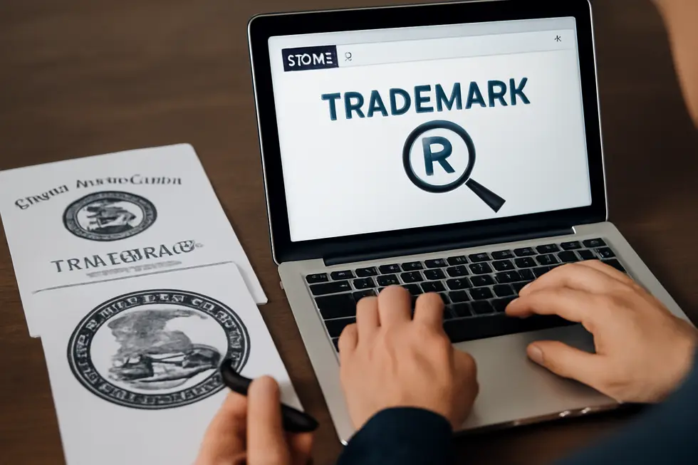 Business owner encountering a lack of credible online data about Trademark Genius, highlighting verification challenges.